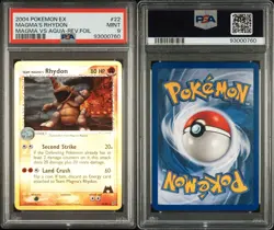 Team Magma’s Rhydon 22 PSA 9 Reverse Holo - ex Team Magma vs Team Aqua - Pokemon - Image 3