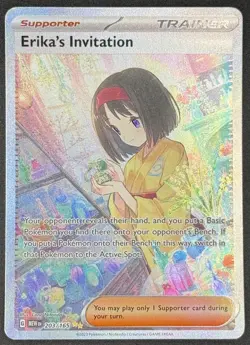 Erika's Invitation 203/165 Pokemon TCG Scarlet & Violet 151 Full Art NM - Image 1