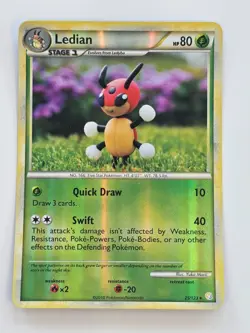 Pokemon Ledian Reverse Holo Heartgold & Soulsilver 25/123 LP - Image 1