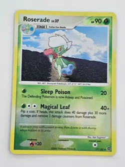Pokemon Roserade Reverse Holo Diamond and Pearl Secret Wonders 17/132 LP - Image 1