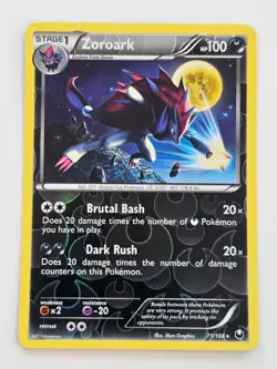 Pokemon Zoroark Reverse Holo Black & White Dark Explorers 71/108 NM - Image 1