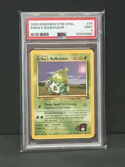 PSA 9 Erika's Bulbasaur #39 Gym Challenge 2000 Pokemon Vintage MINT ✨ - Image 1