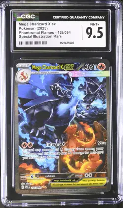 2025 Pokemon Mega Charizard X ex Special Illustration Rare 125/094 CGC 9.5 Mint+ - Image 1