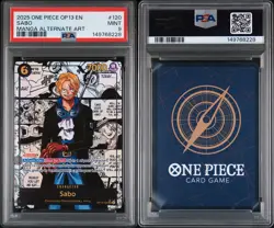 2025 ONE PIECE OP13-CARRYING ON HIS WILL MANGA ALT ART #120 SABO PSA 9 - Image 1