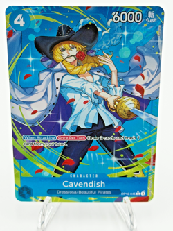 Cavendish English (BLUE) ALT ART OP10-045 card One Piece CCG NM A - Image 1