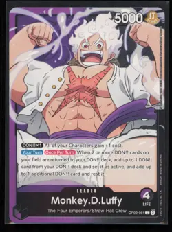 Monkey.D.Luffy (061) OP09-061 One Piece Emperors in the New World Leader NM - Image 1