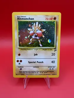 Pokemon Hitmonchan Holo Rare Card 8/130 Base Set 2 - Image 1