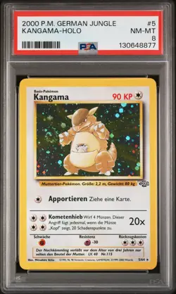 Pokemon Karte/card - Kangama Kangaskhan 5/64 Jungle - PSA 8 LOW POP SWIRL - Mint - Image 1