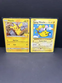 Pokemon Pikachu Card Lot Pikachu 25/25 + Flying Pikachu 110/108 - Image 1