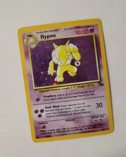 Pokemon Hypno 8/62 Fossil Holo Rare Card 1999 Wizards TCG Card - Image 1