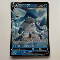 Pokemon TCG Glaceon V SWSH196 Sword & Shield Promo Holo Full Art 210 HP Card - Image 1