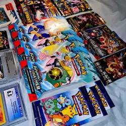 Pokemon bundle bulk 🔥 unopened packs, sleeves, graded cards, binder, keychain - Image 2