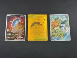 Pokemon 3 Card Lot - IR Gold Poke Ball Dondozo Castform Sunny Form - Image 1