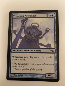 MTG NM Vedalken Archmage Mirrodin Free Shipping In The US with Tracking - Image 1