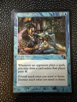 Rhystic Study - Prophecy - Magic the Gathering - Light Play - Image 1