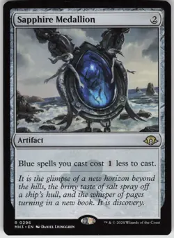 MTG Sapphire Medallion Normal NM Modern Horizons 3 Magic 296 - Image 1