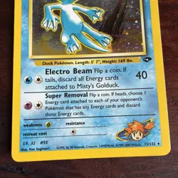Rare Pokemon TCG Misty's Golduck Gym Challenge 12/132 Holo - Image 3