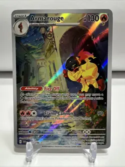 Pokemon TCG Scarlet & Violet Base Armarouge 203/198 Illustration Rare One Owner - Image 1