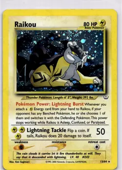 Pokemon Raikou (13) #13/64 - Neo Revelation | Holo Rare,Holo | MP - Image 1