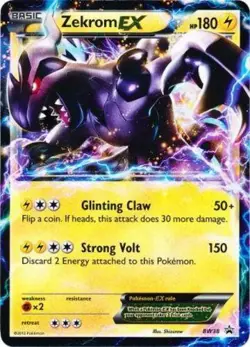 1x Zekrom EX - BW38 - Promotional Damaged Pokemon BW - Black Star Promos - Image 1