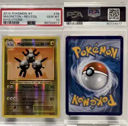 PSA 10 2016 Pokemon XY Evolutions Magneton Reverse Holo #38 • POP 91 - Image 1