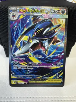 Pokemon Mega Sharpedo Ex 127/094 Special Illustration Rare Phantasmal Flames NM - Image 1