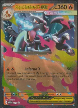 Pokemon Mega Charizard X EX Full Art Holo MCP #029 360 HP 90x Flame - TCG - Image 1