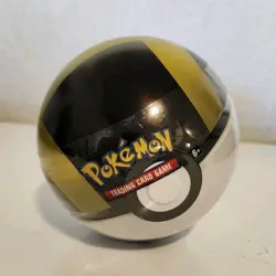 Pokemon Ultra Ball Tin Black and Gold TCG Includes Booster Packs & Coin - Image 1