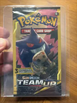 Pokemon Sun And Moon Team Up Dollar Tree Booster Pack Sealed Gengar Mimikyu Art - Image 1