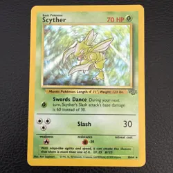 Pokemon Jungle Scyther Holo Rare 10/64. 1999 Vintage Base Set! Clean 💎💎 - Image 1