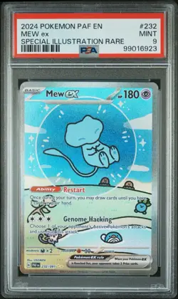 2024 POKEMON PAF EN-PALDEAN FATES SPECIAL ILLUSTRATION RARE #232 MEW EX PSA 9 - Image 1