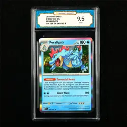 TQG 9.5 MINT+ 2024 Pokemon ENG Feraligatr 041/162 R - Image 1