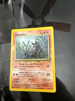 Pokemon Vintage Non-Holo Rare Houndour 24/75 Neo Discovery WotC Mp - Image 1