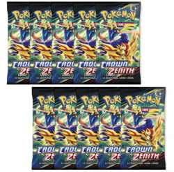 10 Pokemon Crown Zenith UNWEIGHTED Booster Packs X10 BRAND NEW SEALED - Image 1