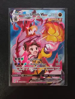Pokemon TCG Urshifu VMAX Single Strike TG19/TG30 Brilliant Stars Ultra Rare - Image 1
