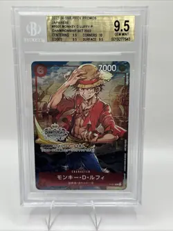 Monkey D. Luffy P-001 Japanese ONE PIECE Championship Set Promo BGS 9.5 - Image 1