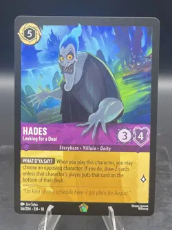Disney Lorcana-Whispers in the Well-Hades-Looking for a Deal-#56-Regular-M/NM - Image 4
