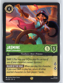 Disney Lorcana Azurite Sea - 84/204 - Jasmine Commodore Legendary Non Foil - Image 1