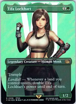 Tifa Lockhart (Borderless) (Surge Foil) Foil R FIN 536 NM - Image 1