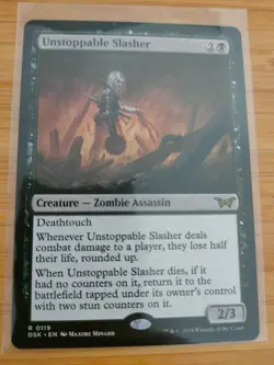 MTG Unstoppable Slasher 0119 Duskmourn M/NM Free UK P&P - Image 1