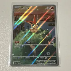 2025 Pokemon SV Black Star Promos SVP EN Victini #208 Illustration Collection - Image 1