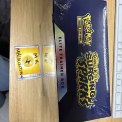 SLIGHTLY DAMAGED Pokemon TCG Surging Sparks Elite Trainer Box FACTORY SEALED NEW - Image 3