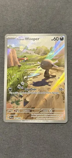 Pokemon TCG Paldean Wooper Rare Holo Card 102/094 PFL 60 HP 2025 - Image 1
