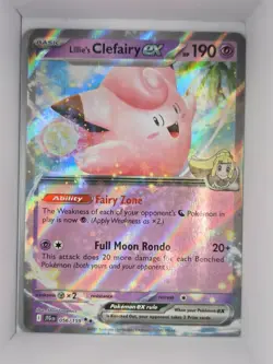 Pokemon TCG Lillie's Clefairy ex 056/159 Journey Together Double Rare Holo NM - Image 1
