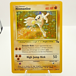 Pokemon TCG Hitmonlee 7/62 Unlimited Holo Rare WOTC Fossil - Image 1