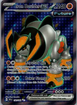Iron Boulder ex 192/162 Ultra Rare Temporal Forces Pokemon Near Mint - Image 1