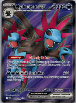 Hydreigon ex 161/086 Ultra Rare White Flare Pokemon Near Mint - Image 1