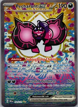 Pecharunt ex 163/131 Special Illustration Rare Prismatic Evolutions Pokemon LP - Image 1