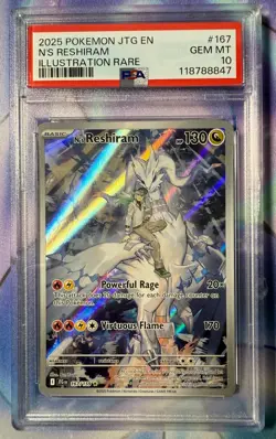 N's Reshiram Illustration Rare 167/159 Pokemon Journey Together PSA 10 GEM MINT - Image 1