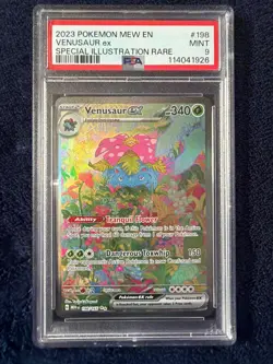 2023 POKEMON MEW EN-151 SPECIAL ILLUSTRATION RARE #198 VENUSAUR EX PSA 9 - Image 1